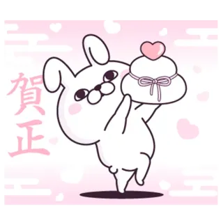 Bear & Rabbit 100% Lovelove By C❤️I telegram stickers