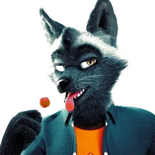 🍒 Furry, Anthropomorph, Wolf, Tier, Lutscher, Cartoon, Charakter telegram sticker