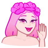 Pink Petty telegram stickers