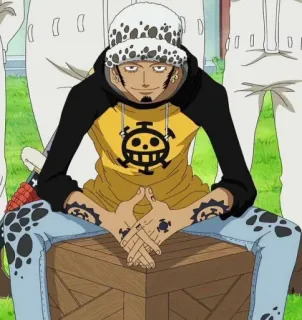 😏 Trafalgar Law One Piece 애니메이션, 원피스, 트라팔가 로우, 만화, 해적, 캐릭터, 로우 telegram sticker