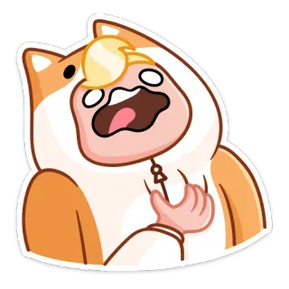 ☹️ Мультфильм, Персонаж, Милый, Наклейка, Выражение, Иллюстрация telegram sticker