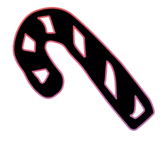 😚 леденец-трость, конфета, рождество, праздник, сладкий, угощение telegram sticker