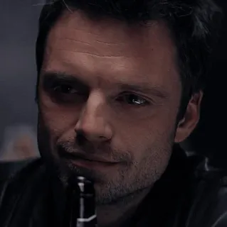 🍓 Bucky Barnes Sebastian Stan, Winter Soldier, Marvel, super-héros, soldat, portrait telegram sticker