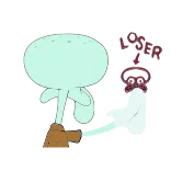 🧐 Squidward Spongebob Squarepants сквидвард, спанч боб, мультфильм, щупальца, гнев, оскорбительный жест telegram sticker