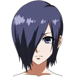 😐 Touka Kirishima Tokyo Ghoul 애니메이션, 만화, 도쿄 구울, 키리시마 토우카, 캐릭터, 인물 사진 telegram sticker