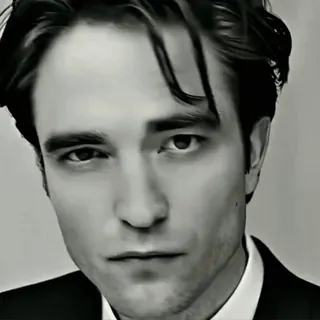 🗿 Robert Pattinson Schauspieler, Promi, Porträt, Schwarzweiß whatsapp sticker