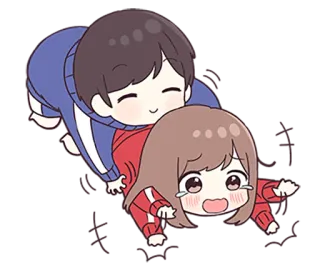 🌟 Anime, Casal, Fofo, Amor, Chibi telegram sticker
