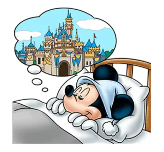 💤 Mickey Mouse mickey mouse, dormire, disney, castello, sognando telegram sticker