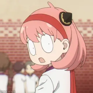 🍥 Anya Forger Spy × Family Anime, Dessin animé, Personnage, Spy x Family, Anya Forger, Drôle, Mignon, Surpris telegram sticker
