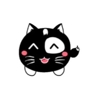 😊 gato, dedo corazón, ofensivo, pegatina, dibujos animados, animal telegram sticker