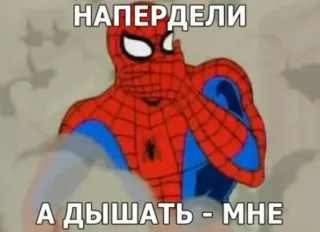 🤢 Spider-Man НАПЕРДЕЛИ
А ДЫШАТЬ - МНЕ spider-man, lustig, meme, russisch, text, comic telegram sticker