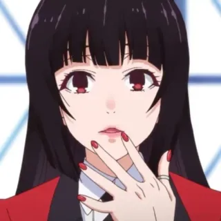 ♣️ Yumeko Jabami Kakegurui anime, kakegurui, yumeko jabami, gambling, high stakes telegram sticker