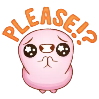 🙏 PLEASE!? carino, supplicare, implorante, triste, emotivo whatsapp sticker