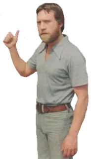 👍 homme, pouce levé, approbation, positif, personne, vintage telegram sticker