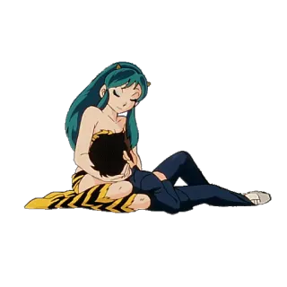 👫 Lum Urusei Yatsura อนิเมะ, การ์ตูน, คู่รัก, โรแมนติก telegram sticker