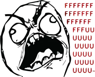 😩 FFFFFFFUUUUUUUUU Rage face, Мем, Интернет-мем, Смешно, Комикс, Ярость telegram sticker