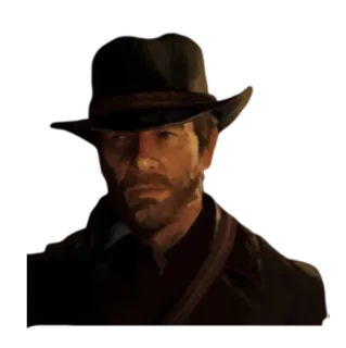 😐 Arthur Morgan Red Dead Redemption 2 Cowboy, Fuorilegge, Cappello, Western, Gioco, Personaggio telegram sticker