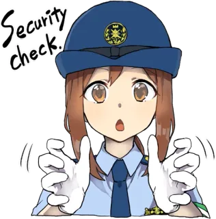 Police Girlfriend ENG :: @line_stickers telegram stickers