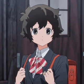 🧳 Anime, Seragam sekolah, Karakter, Ilustrasi, Lucu whatsapp sticker