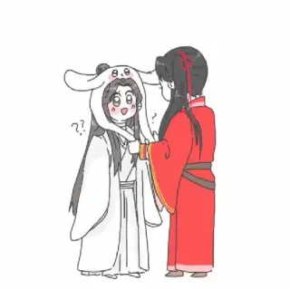 ☺️ Cartoon, Anime, Schattig, Konijn, Koppel, Fanart telegram sticker