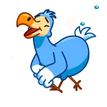 😂 Dodo, Vogel, Dier, Cartoon, Schattig, Illustratie telegram sticker