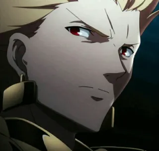 ✨ Gilgamesh Fate/stay night Anime, Król, Łucznik, Duch heroiczny, Złoty telegram sticker