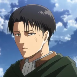 ☁️ Levi Ackerman Attack on Titan anime, levi, captain, ackerman, attack on titan, character telegram sticker