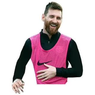 😆 Lionel Messi 축구, 축구, 선수, 운동선수, 미소, 웃음 telegram sticker