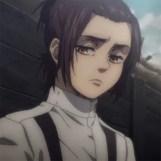 ⚔️ Gabi Braun Attack on Titan Anime, Personagem, Gabi Braun, Ataque dos Titãs, Sério telegram sticker