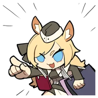 👉 Chibi, Anime, Rubah, Seragam, Menunjuk, Karakter, Perempuan telegram sticker