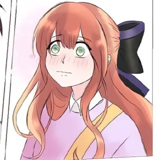 🦄 anime, cartoon, girl, portrait, illustration telegram sticker