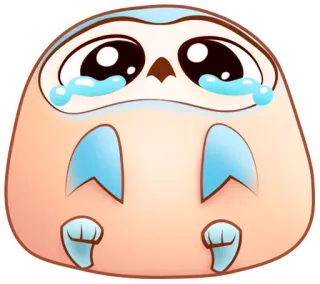 😢 Emoji, Płacz, Łzy, Smutny, Słodki, Kreskówka, Płaczący, Żal telegram sticker
