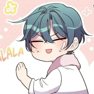 👒 LALA 动漫, 漫画, 可爱, Q版, 卡通, 快乐 telegram sticker