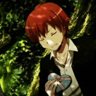 🎈 Karma Akabane Assassination Classroom Anime, Karma Akabane, Assassination Classroom, Coração, Dia dos Namorados, Romance whatsapp sticker
