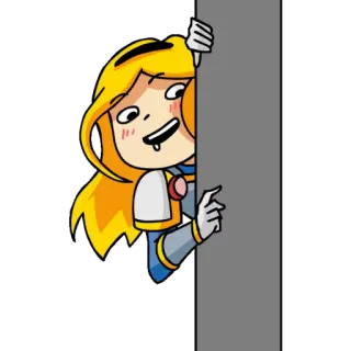 😛 cartoon, peeking, anime, girl, woman, character telegram sticker