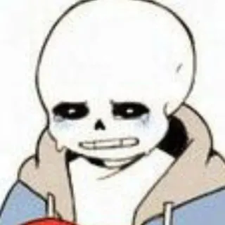 ☠️ Sans Undertale skeleton, sad, crying, video game, undertale, cartoon telegram sticker