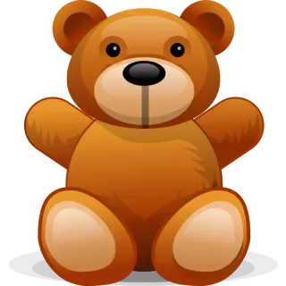 🐻 ursinho de pelúcia, brinquedo, pelúcia, animal, fofo telegram sticker