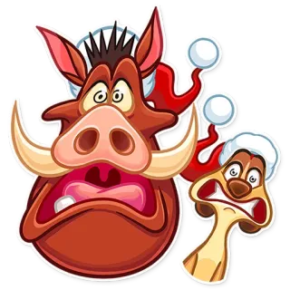 😨 Pumbaa The Lion King cartoon, disney, christmas, pumbaa, timon, holiday, festive telegram sticker