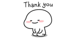 🍚 Thank you obrigado, fofo, desenho animado, cumprimento whatsapp sticker