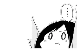 😶 ...... anime, manga, impactado, sorprendido, lindo, reacción telegram sticker