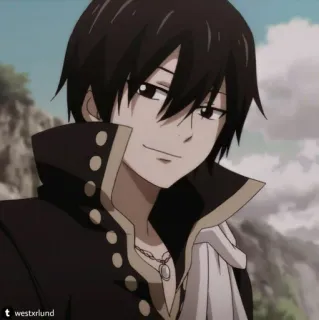 😐 Zeref Fairy Tail Anime, Mangá, Fairy Tail, Zeref, Mago Negro, Personagem, Animado whatsapp sticker