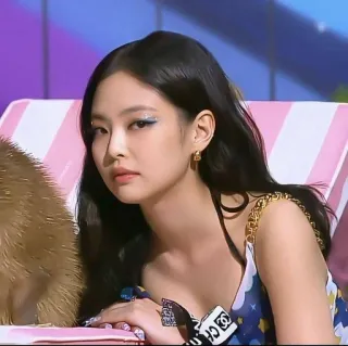 😶 Jennie Kim kpop, певица, знаменитость, женщина, портрет, дженни, blackpink telegram sticker