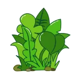 😑 ใบไม้, พุ่มไม้, พืช, สีเขียว, ใบ, ธรรมชาติ telegram sticker