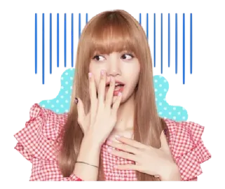 😱 Lisa kpop, sänger, Lisa, Blackpink, Girlgroup, promi, person whatsapp sticker