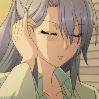 🌡 动漫, 女性, 卡通, 长发, 插画 telegram sticker