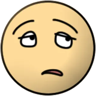 😒 이모지, 슬픈, 지루한, 얼굴 telegram sticker