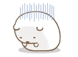 😨 carino, animale, kawaii, triste, sudato, cartone animato whatsapp sticker