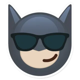 😎 emoji, bat, sunglasses, cool, smirk telegram sticker