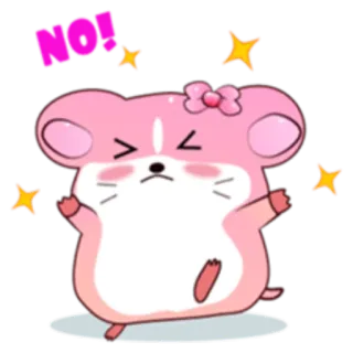 😔 NOM hamster, cute, animal, sticker, pink, stars telegram sticker