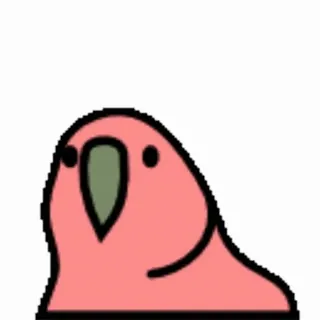 💃 Vogel, Papagei, rosa, Tier, niedlich, einfach telegram sticker